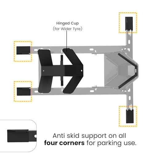 Universal Wheel Chock for Motorcycle Stand for Trailer Completely Adjustable Detachable Foldable Wheel Chock
