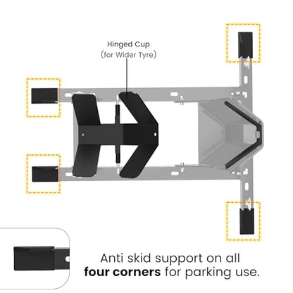 Universal Wheel Chock for Motorcycle Stand for Trailer Completely Adjustable Detachable Foldable Wheel Chock