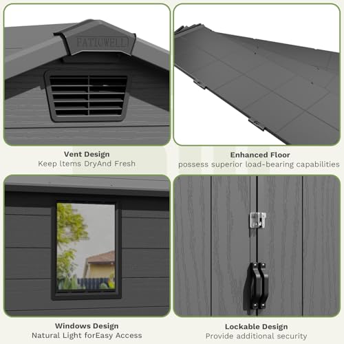 Outdoor Plastic Storage Shed 6x6 FT