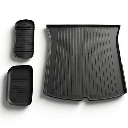 All Weather Cargo Liners for New 2025 2026 Tesla Model Y Juniper Trunk Mat with Front and Rear Frunk Trunk Tray Mats Protector Anti