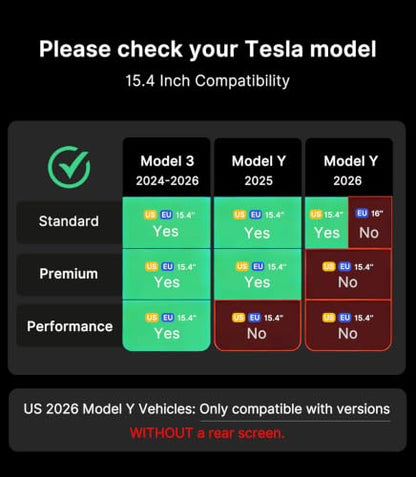 15.4 Inch Screen Protector for Tesla Model 3 Highland 2024