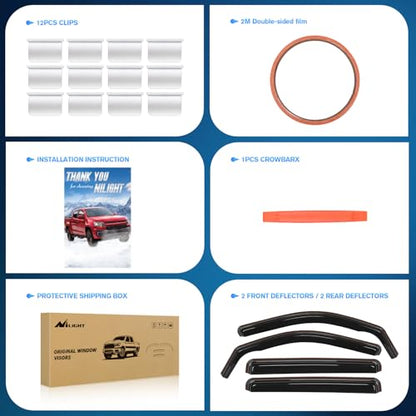 in Channel Window Rain Guards for Ford Maverick 2022