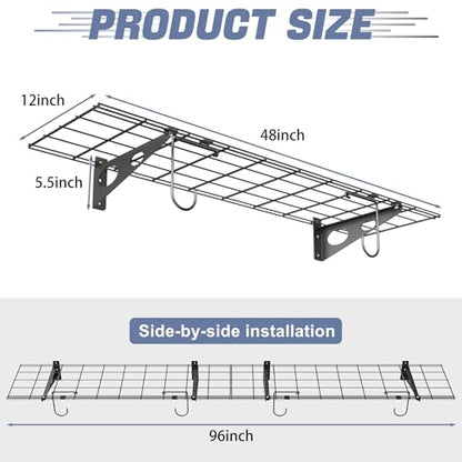 2 Pack Garage Wall Shelves