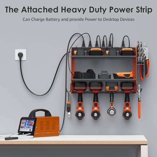 Wall Mount Modular Tool Charging Organizer (7.9 Count)