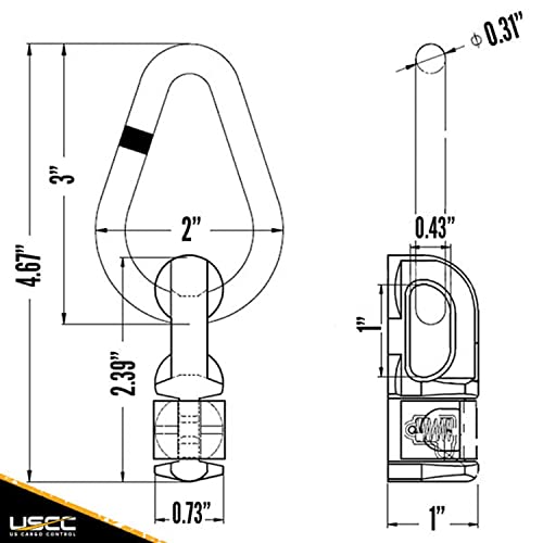Double Stud L Track Fittings with Pear Link (4000 Count)