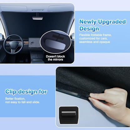 Windshield Sun Shade for Toyota RAV4 2019 (8 Count)