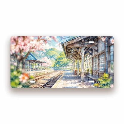 RAILWAY STATION SPACE Metal Tin Sign License Plate Bar Cafe Garage Cave Home Room Wall Bathroom Farmhouse Garden Porch Patio Decor