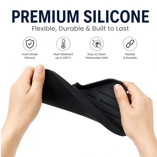 Silicone Soap Dish with Drain Spout