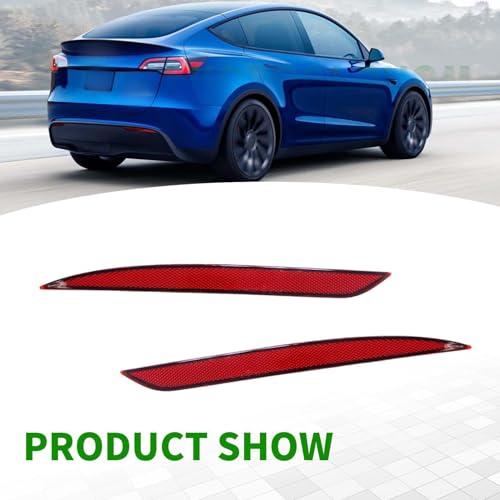 Tail Rear Bumper Reflector Red Compatible with Model Y 2000 (2 Count)