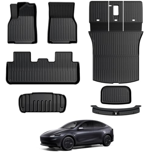 7PCS Floor Mats for 2025 2026 Tesla Model Y Standard Accessories