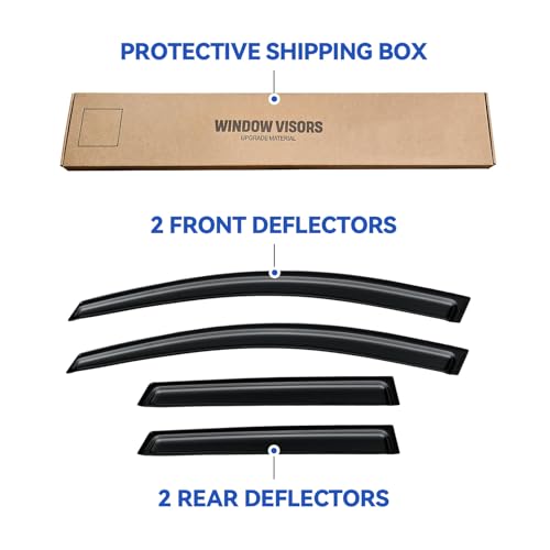 Window Visors Rain Guards for 2010 2011 2012 2013 Mazda 3 Hatchback