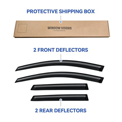 Window Visors Rain Guards for 2010 2011 2012 2013 Mazda 3 Hatchback