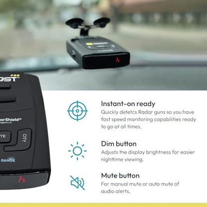 RadarShield Ghost Pro Radar and Laser Detector for Cars