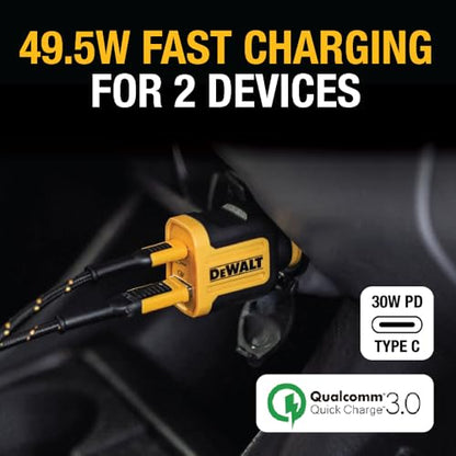 Heavy Duty USB + USB C Car Charger Adapter