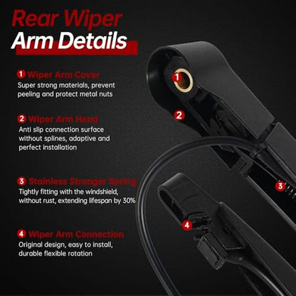 Rear Wiper Arm Blade Replacement for Chevy Suburban Tahoe Yukon 2007