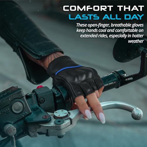Motorcycle Gloves Men's Leather Motorbike Gloves Touchscreen Function
