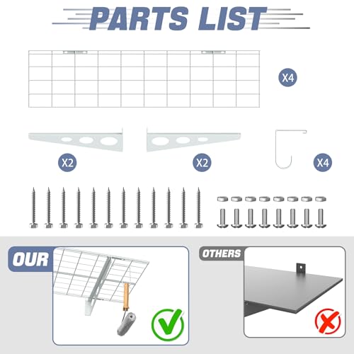 2 Pack Garage Wall Shelves