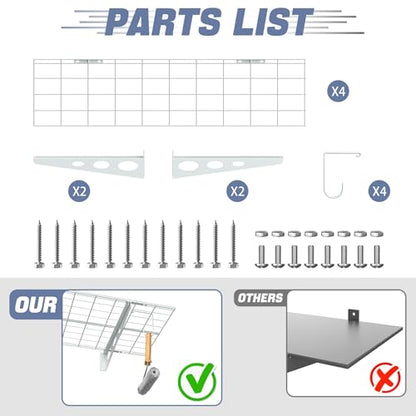 2 Pack Garage Wall Shelves