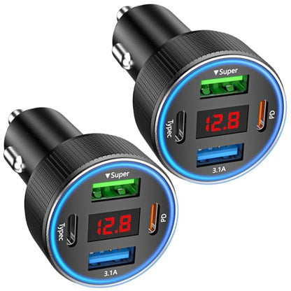 USB C Car Charger (2 Count)