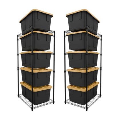 5 Tier Steel Tote Rack for 27 Gallon Bins (2 Count)