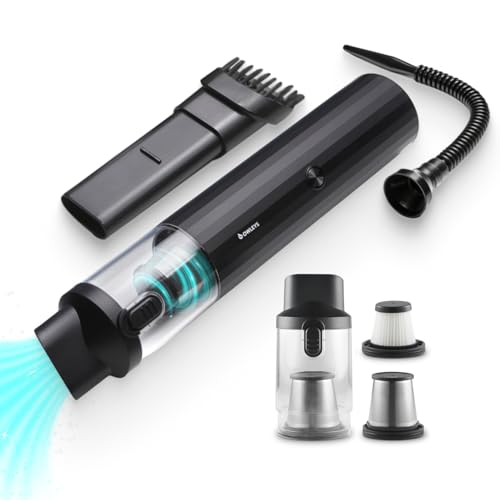 Portable Handheld Car Vacuum Cleaner with HEPA & Stainless Steel Filter