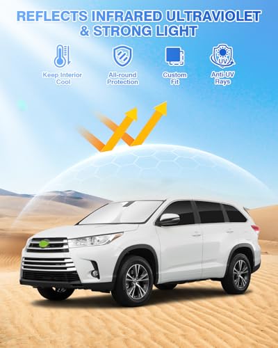 Sunshades for Toyota Highlander 2014 (8 Count)