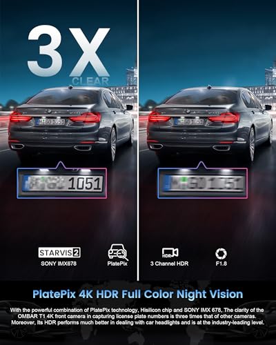 T1 4K 3 Channel Dash Cam