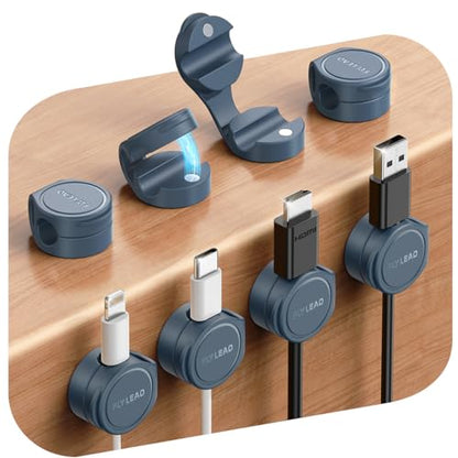 8 Pack Silicone Cord Organizer Magnetic Cable Clips (8 Count)