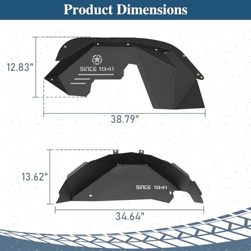 Wrangler JK Aluminum Inner Fender Liners for 2007 (4 Count)