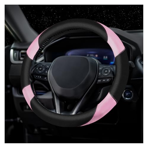 Soft Leather Steering Wheel Cover with Breathable Design and Anti
