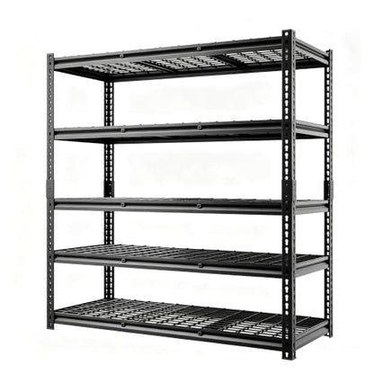5 Tier 60”W x 20”D x 78”H Heavy Duty Metal Garage Shelving Units 3300LBS Metal Storage Rack Adjustable Industrial Storage Shelves 60 Inch Shelf