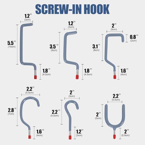 Garage Hooks Heavy Duty (6 Count)