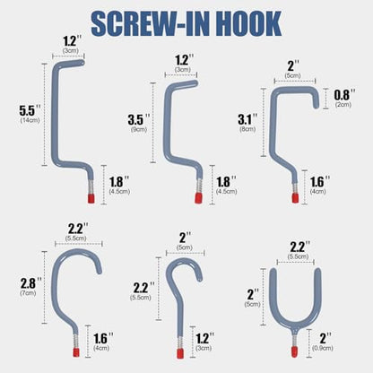Garage Hooks Heavy Duty (6 Count)