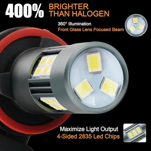 H11 LED Fog Light Bulbs (2 Count)