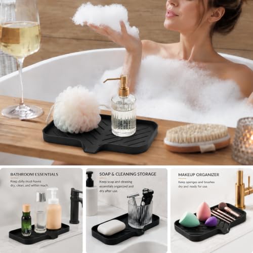 Silicone Soap Dish with Drain Spout