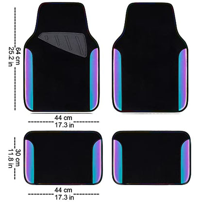 Chameleon Iridescent Reflective PU Leather&Waterproof Universal Carpet car Floor mats