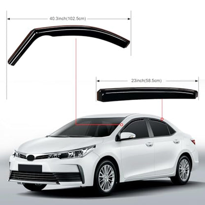 in Channel Rain Guards for Toyota Corolla Sedan 2020
