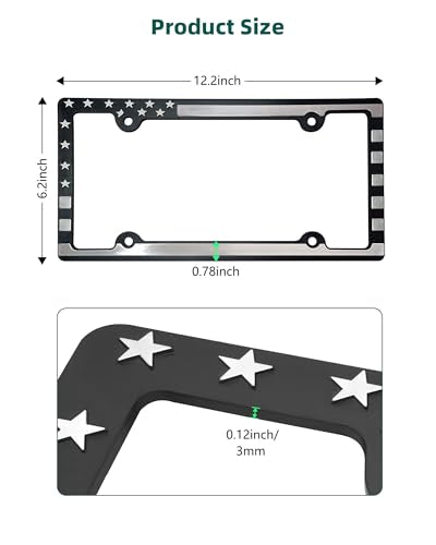 License Plate Frames American Flag