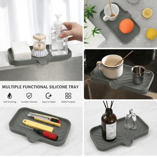 Silicone Soap Dish with Drain Spout
