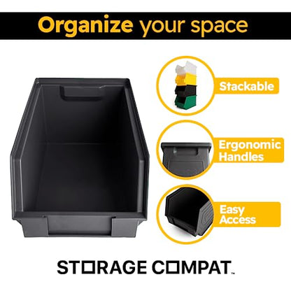 Plastic Storage Bins (12 Count)