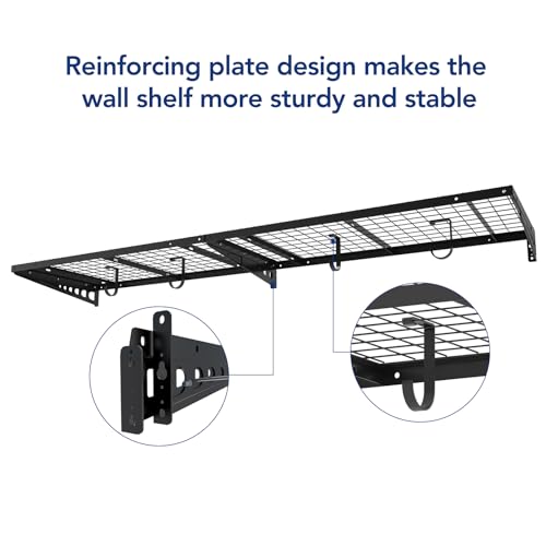 2 Pack 2x4ft Garage Storage with 4 Hooks (2 Shelves)