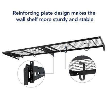 2 Pack 2x4ft Garage Storage with 4 Hooks (2 Shelves)