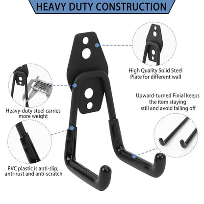 Wall Mount Heavy Duty Garage Hooks (4 Count)