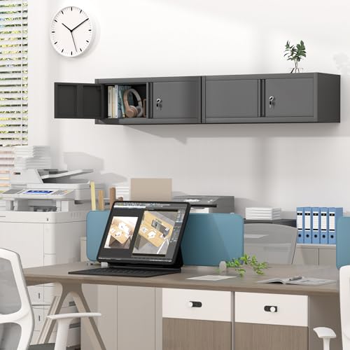 Metal Wall Cabinet with Lock and Doors