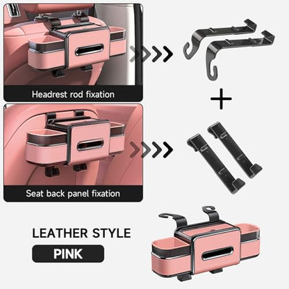 6-in-1 Car Headrest Backseat Organizer, Back Seat Car Organizer and Storage