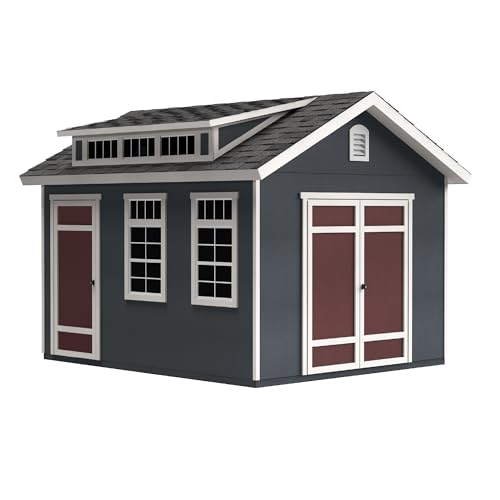 Designer 12x10 Wooden Storage Shed with Dormer
