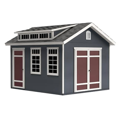 Designer 12x10 Wooden Storage Shed with Dormer