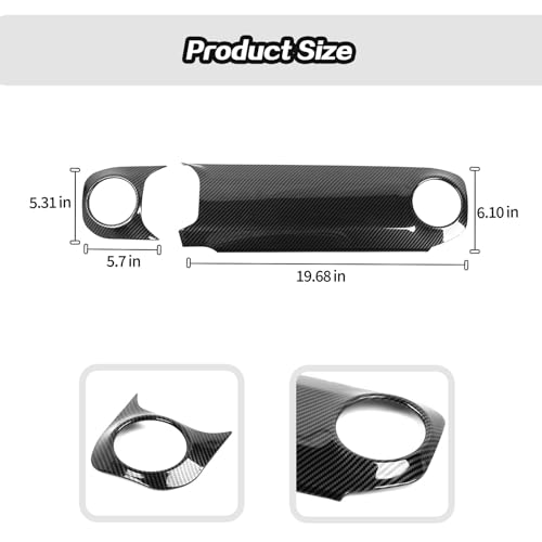 2pcs for 2024+ Jeep Wrangler JL Interior Accessories Center Console Dash Panel Cover Trim