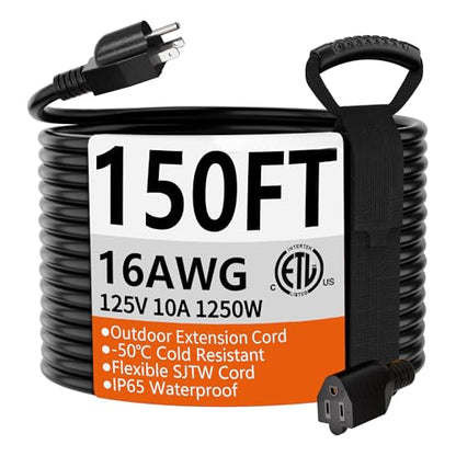 Black Extension Cord 150 FT
