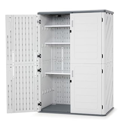 Macrout 50 Cu Ft Outdoor Storage Cabinet with Shelves